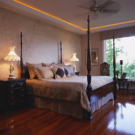 bedroom with hardwood floor